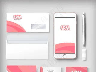 2018粉色清新企业vi模板