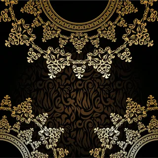 华丽花纹封面矢量素材