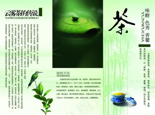 茶叶三折页