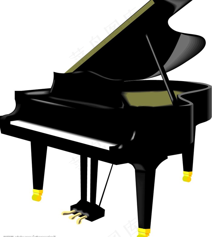 矢量钢琴图片