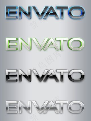 水晶荧光英文字体PSD分层模板免费...