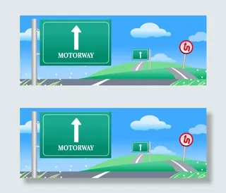 高速公路矢量素材