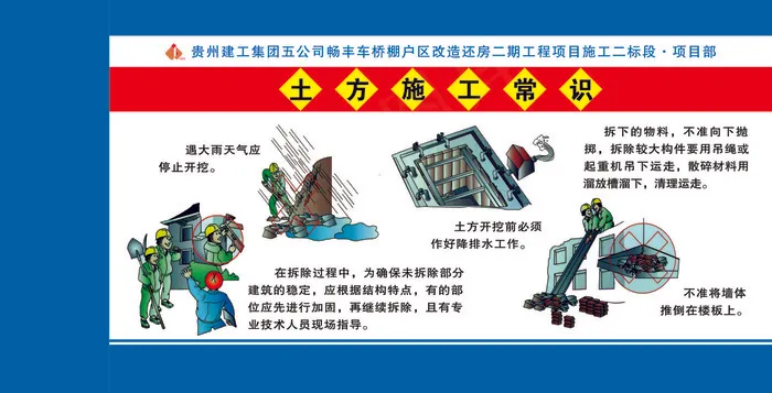 施工常识cdr矢量模版下载