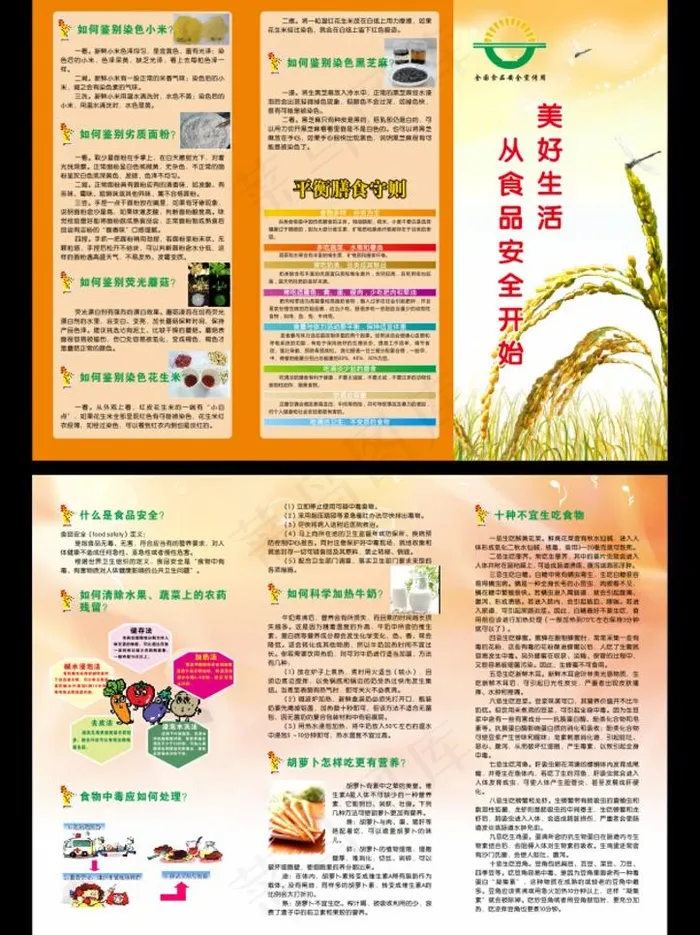 美好生活从食品安全开cdr矢量模版下载