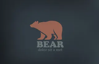 棕熊熊logo设计创意logo