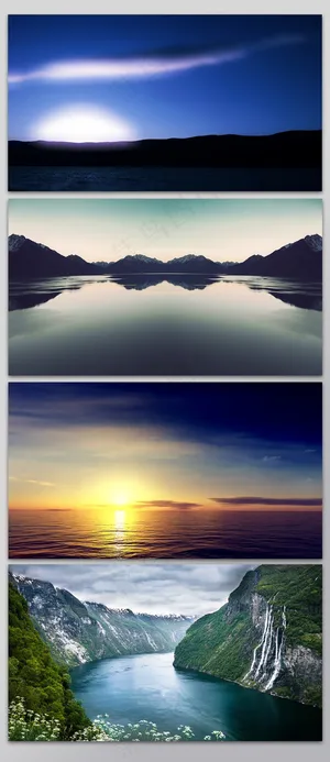 绚丽多彩五彩自然风景背景素材