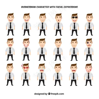 卡通人物扁平化可爱各种职业矢量素材