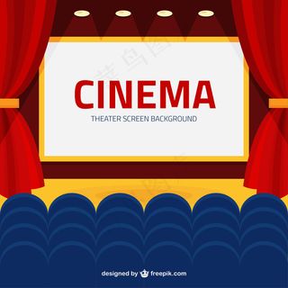 蓝沙发背景电影屏幕