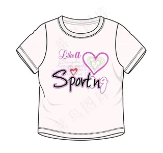 桃心t恤图片