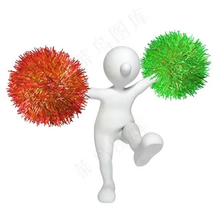 拉拉队 彩球图片