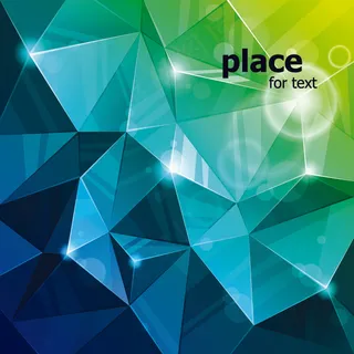 冷暖色三角不规则立体炫图