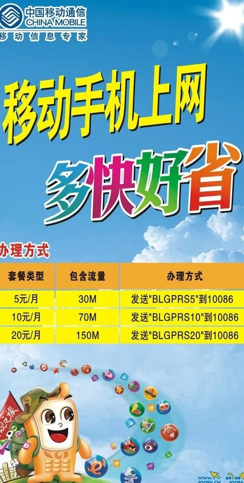 手机上网图片cdr矢量模版下载