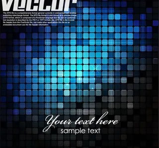 蓝色光影马赛克图片