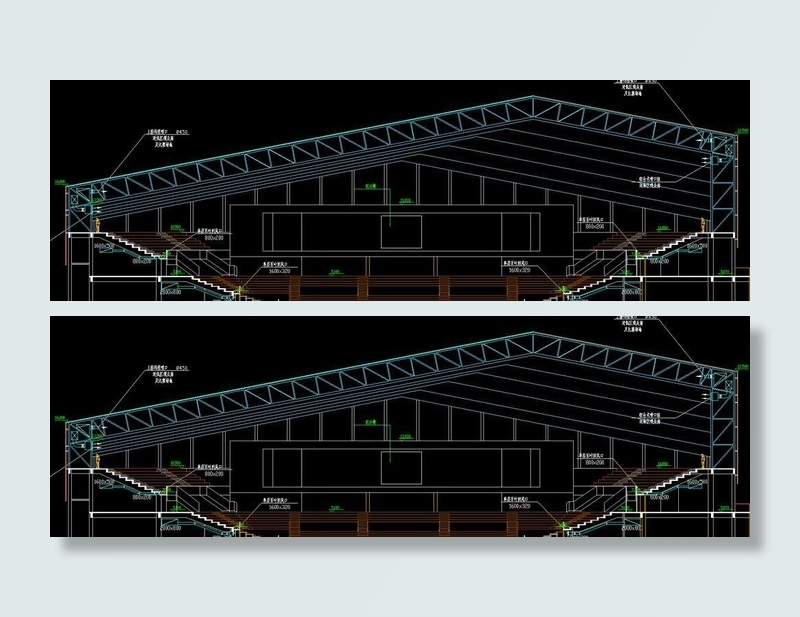 奥运摔跤馆 空调剖面图