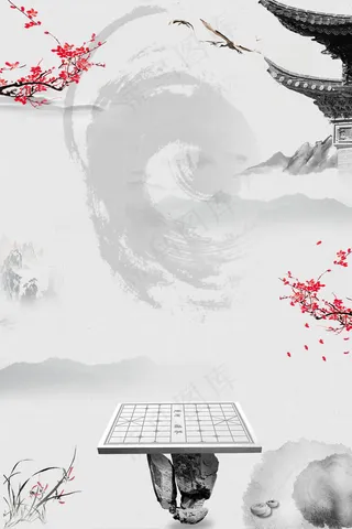 中国风象棋大赛高清背景