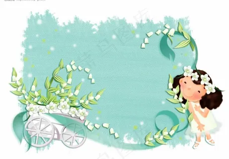 人物写真ps素材_卡通儿童相框15...