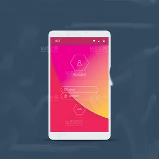 单个手机时尚手机页面设计矢量