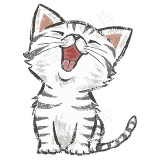 可爱卡通猫咪设计免扣素材