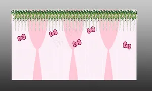 粉色婚礼迎宾区