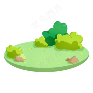 公园植物绿草坪地,免抠元素