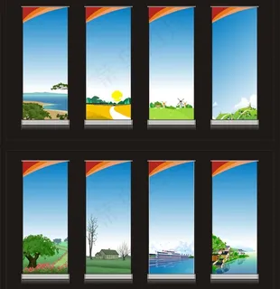 易拉宝模板图片