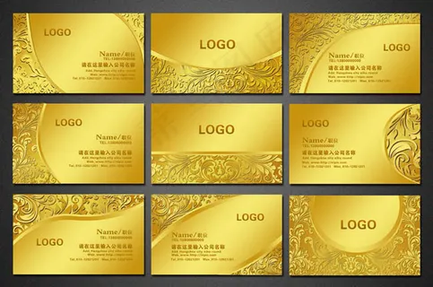 金色花纹VIP卡设计PSD素材