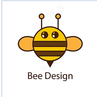 蜜蜂矢量设计标志图片