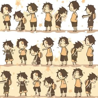 卡通人物像素画矢量素材