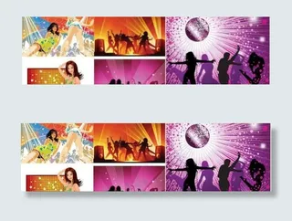 迪厅音乐人物矢量素材 下载