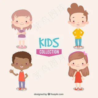 卡通人物扁平化可爱各种职业矢量素材