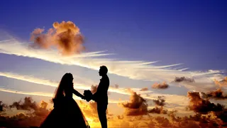 pr浪漫心形花瓣汇聚婚礼相册展示模板