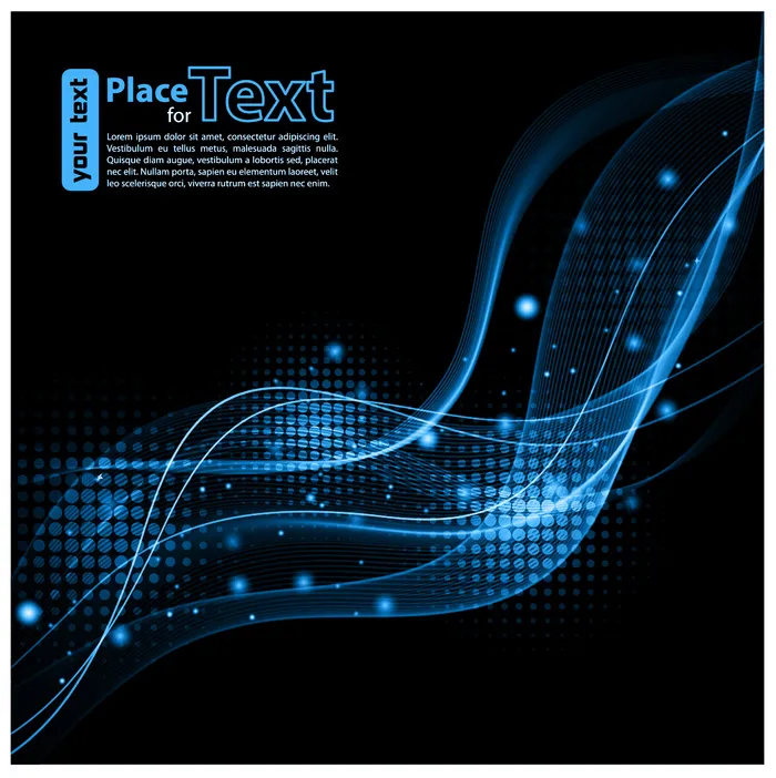 蓝色科技矢量图eps,ai矢量模版下载