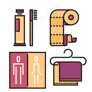 酒店用品icon图标