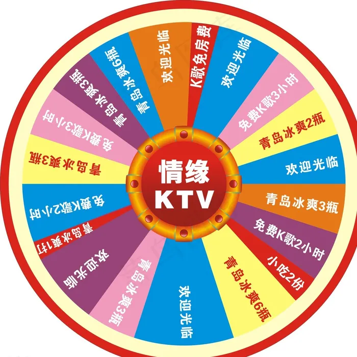 抽奖大转盘图片cdr矢量模版下载