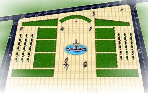 广场绿化图图片