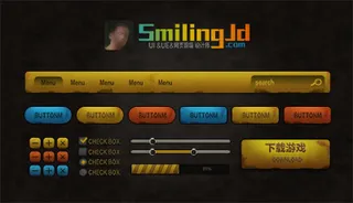 质感游戏按钮PSD分层素材