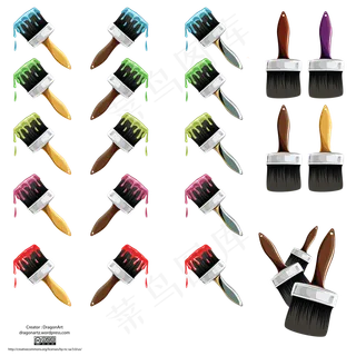 矢量油漆刷