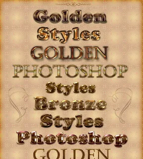 黄金质感立体字字体样式