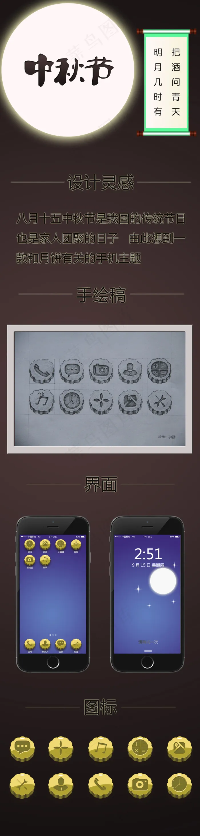 手机图标主题psd模版下载