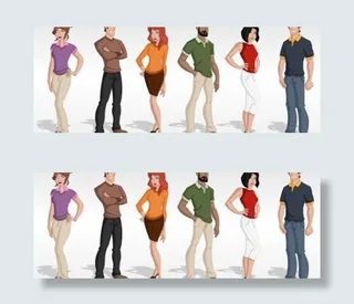 卡通人物04矢量