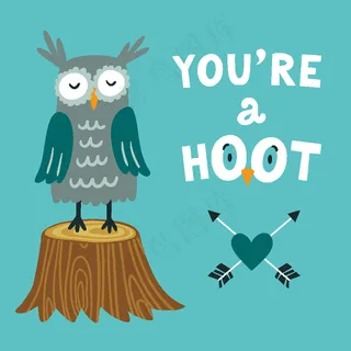 彩色卡通动物装饰画插画矢量元素