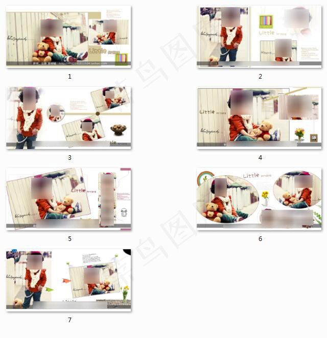 可爱宝宝影楼画册psd模版