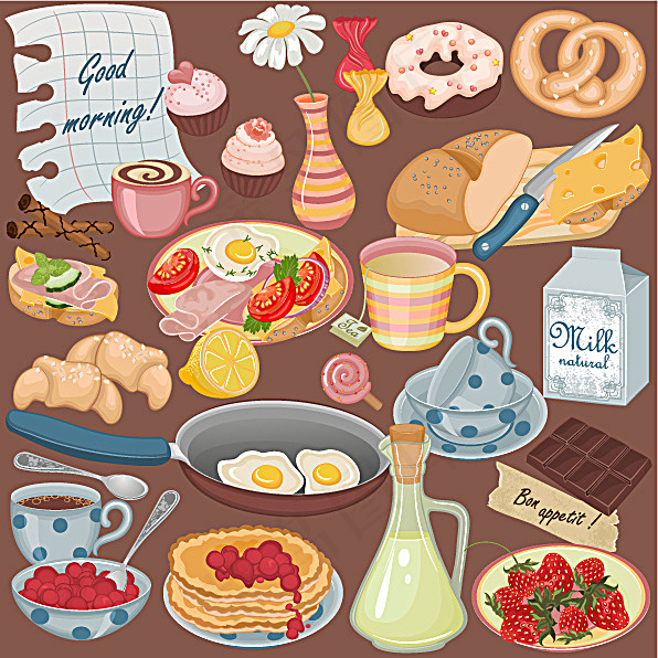 蛋糕食物卡通图标设计