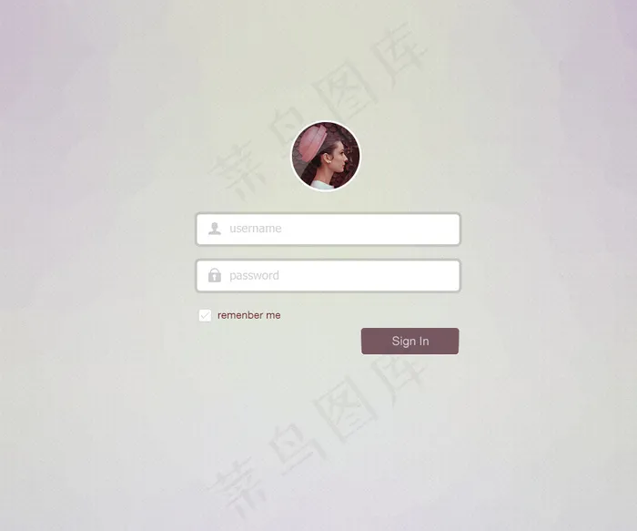复古登录页面psd