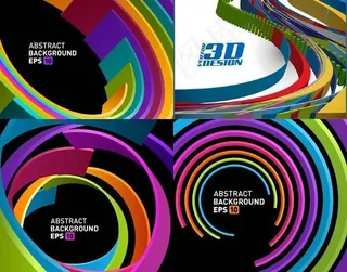 3D迷宫的背景矢量素材