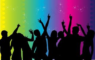 人群剪影矢量素材图片