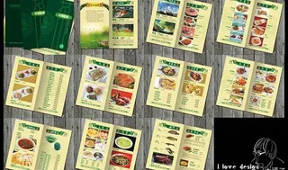 山庄菜谱设计矢量素材