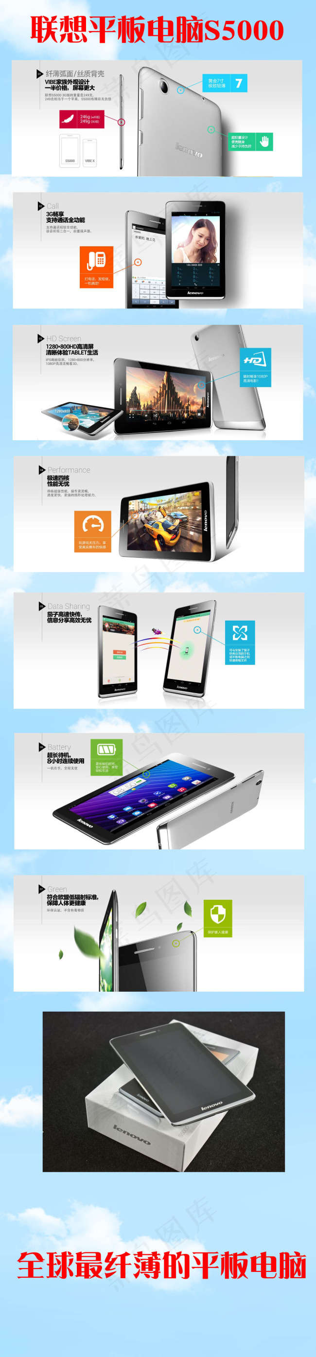 联想平板电脑S5000店内宣传海报