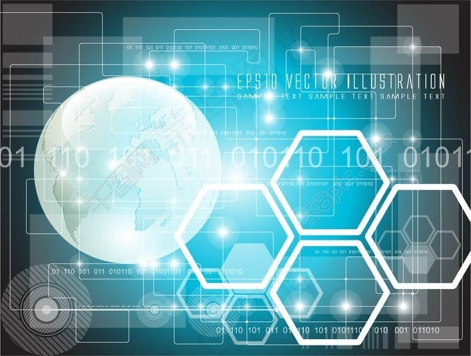 电子科技矢量图ai矢量模版下载