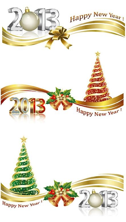 2013新年字体设计素材矢量二